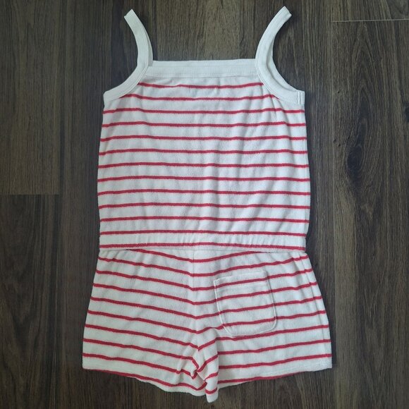 💙 Juicy Couture Girls Soft Romper Size L Girly Striped Beach Summer Fun Outfit - Picture 7 of 8